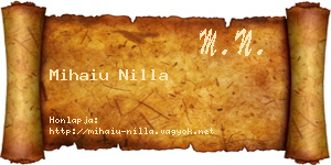 Mihaiu Nilla névjegykártya